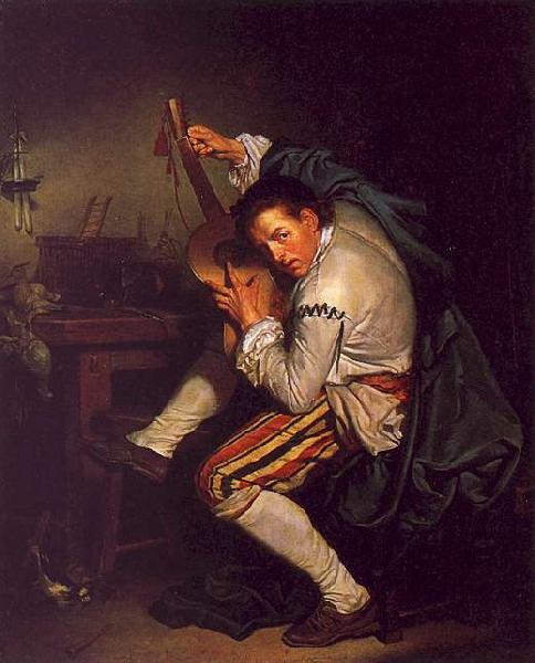 Jean Baptiste Greuze The Guitarist Germany oil painting art